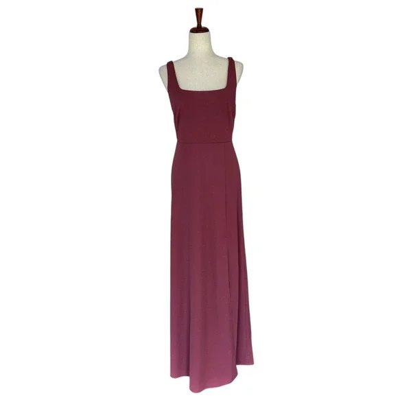 Birdy Grey Dress Women's Large "Alex" Dress in Crepe Rosewood Bridesmaid Formal - Picture 2 of 13